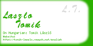 laszlo tomik business card