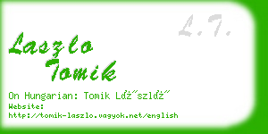 laszlo tomik business card